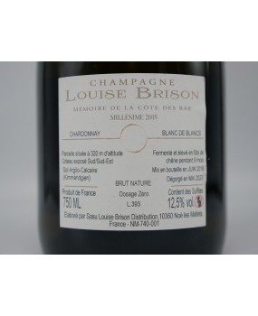 Louise Brison - Chardonnay de la côte des Bars - Brut Nature 2015